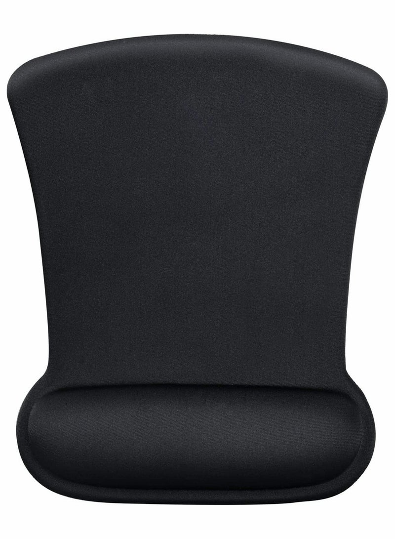Excefore Ergonomic Mouse Pad with Wrist Support Gel Mouse Pad with Wrist Rest, Comfortable Computer Mouse Pad for Laptop, Pain Relief Mousepad with Non-slip PU Base for Office and Home (9.8 x 7.8 in, Black) - Image 1