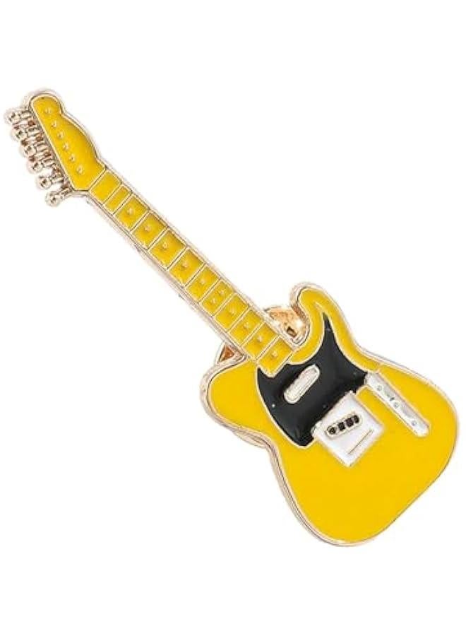 Brooches for Women,Set of 4 Vintage Enamel Brooches Electric Guitar Pins Music Instrument Badges Alloy Material for Shirt Sweater Backpacks - Image 2