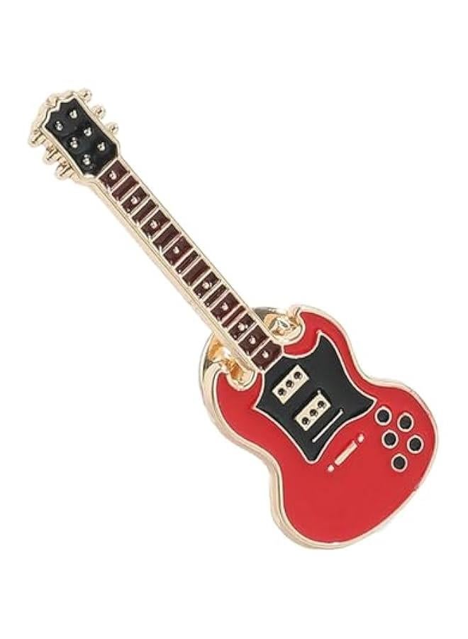 Brooches for Women,Set of 4 Vintage Enamel Brooches Electric Guitar Pins Music Instrument Badges Alloy Material for Shirt Sweater Backpacks - Image 4