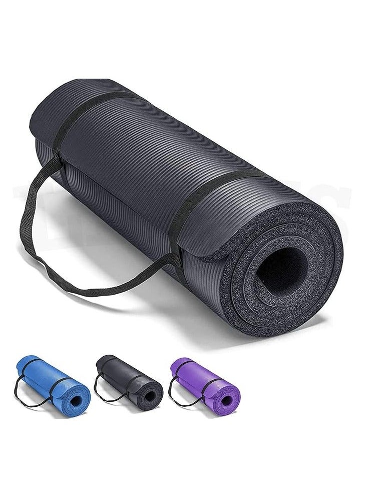 PROMASS Yoga Mat Non Slip, Yoga Mat with Strap Included 10mm Thick Exercise Mat Ideal  - Image 1