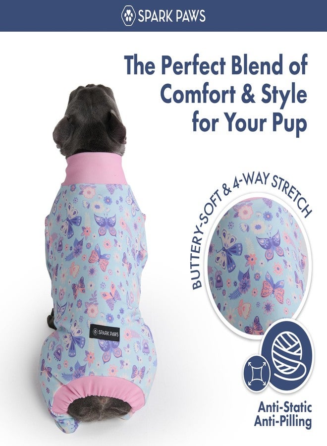 Spark Paws Dog Pajama, Dog Recovery Suit Male, Onesie, Ultra-Soft and 4-Way Stretch, for Small Medium and Large Breed - Butterfly Dreams - 2XL - Image 3