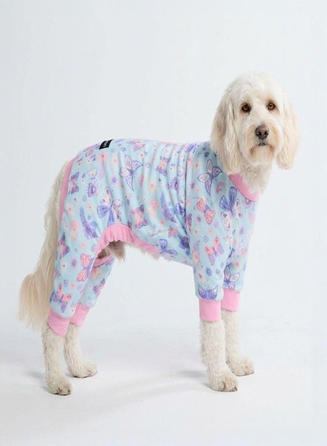 Spark Paws Dog Pajama, Dog Recovery Suit Male, Onesie, Ultra-Soft and 4-Way Stretch, for Small Medium and Large Breed - Butterfly Dreams - 2XL - Image 1