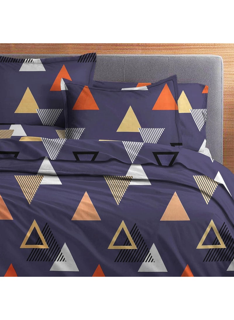 BSB HOME BSB HOME Microfiber Flat Double Bedsheets with 2 Pillow Covers | Double Bed Breathable | Wrinklefree | Soft 180tc Supersoft | 228 x 225 Cm| Dark Grey White  - Image 1