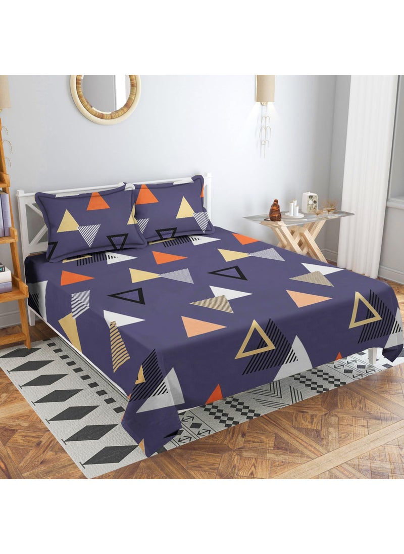 BSB HOME BSB HOME Microfiber Flat Double Bedsheets with 2 Pillow Covers | Double Bed Breathable | Wrinklefree | Soft 180tc Supersoft | 228 x 225 Cm| Dark Grey White  - Image 4
