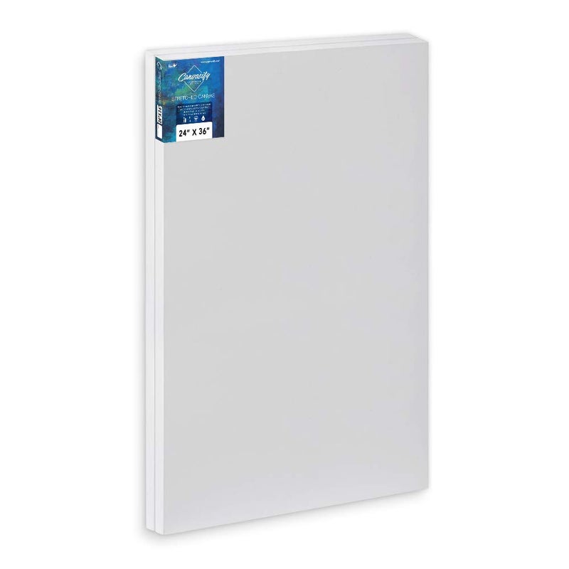 Canvasify Medium Grain Artist Stretched Canvas - All Sizes (24" x 36" (Pack of 2)) - Image 1