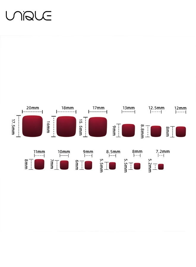 Unique 24Pcs Fake Nails, Press Nails, French foot Nails - Purple False Nails - Fake Nail Patch - Image 5