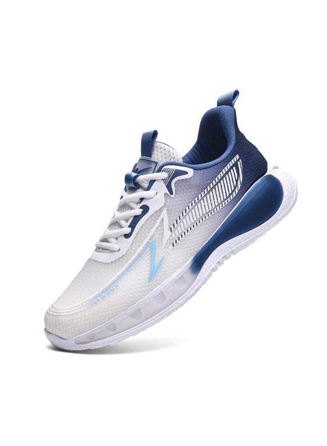 Double Star Eight Special Men's Summer Lightweight Shoes Men's Mesh Breathable Casual Shoes Soft Bottom All-match Running Shoes White Lake Blue 42 - Image 3
