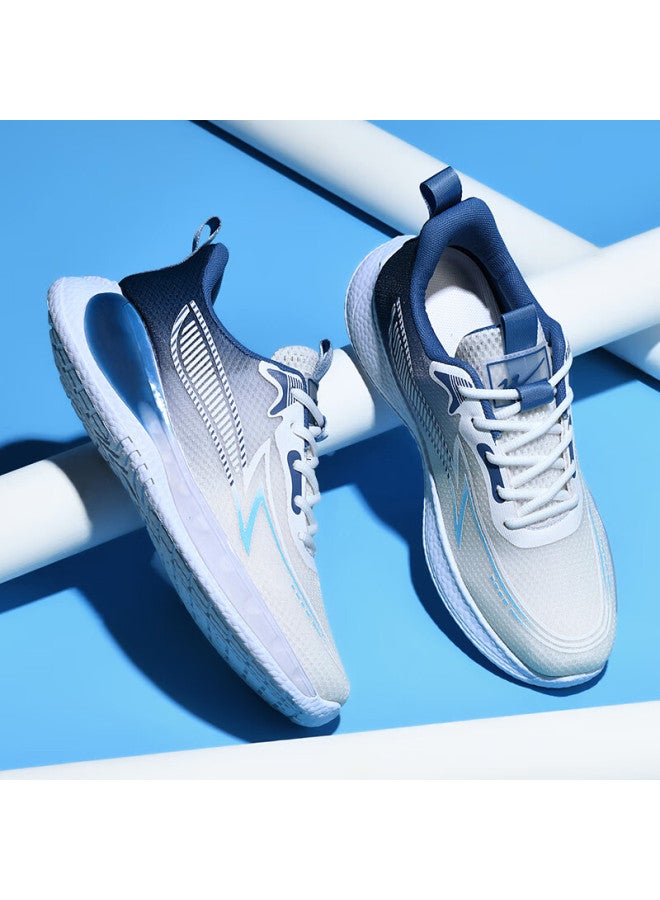 Double Star Eight Special Men's Summer Lightweight Shoes Men's Mesh Breathable Casual Shoes Soft Bottom All-match Running Shoes White Lake Blue 42 - Image 4