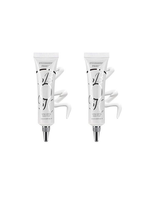 2 Pack Matte Eyeshadow Primer For Oily Lids White Eyeshadow No Crease Eye Primer Makeup Eyeshadow Base Waterproof & Smudge-Proof & Long Lasting Cream Liquid Eye-Shadow For All Shadows (Set A)