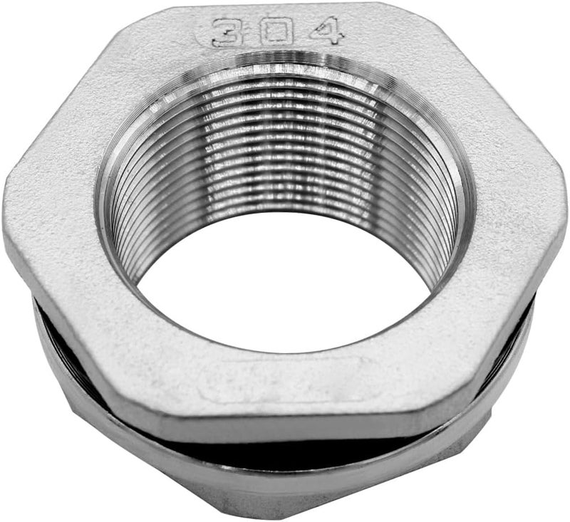 beduan 1.25" Female Bulkhead Water Tank Connector Stainless Steel Thru-bulk Fitting - Image 4