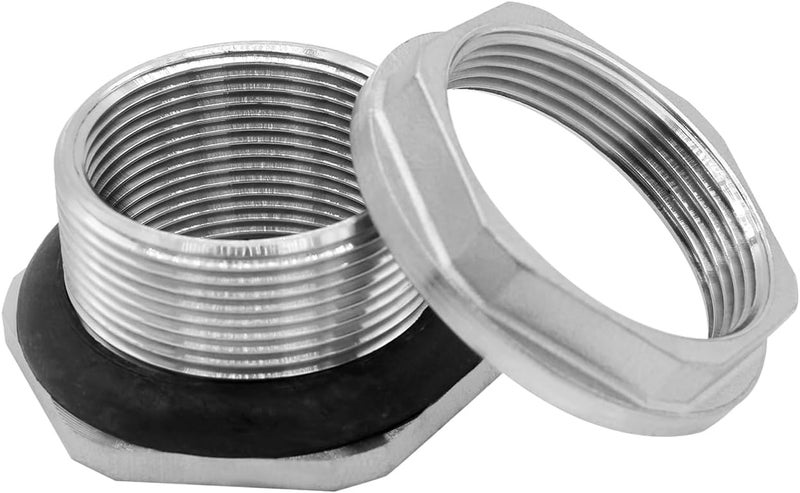 beduan 1.25" Female Bulkhead Water Tank Connector Stainless Steel Thru-bulk Fitting - Image 3