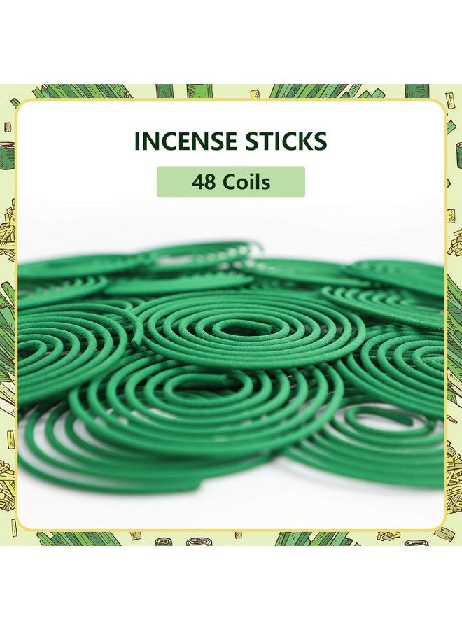 SCENTORINI Citronella Coils, 48 PCS Citronella Incense with Coil Holder, Suitable for Outdoor Use, Pool Side, Patio, Porches - Image 5