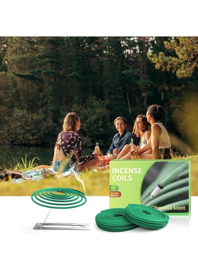 SCENTORINI Citronella Coils, 48 PCS Citronella Incense with Coil Holder, Suitable for Outdoor Use, Pool Side, Patio, Porches - Image 4