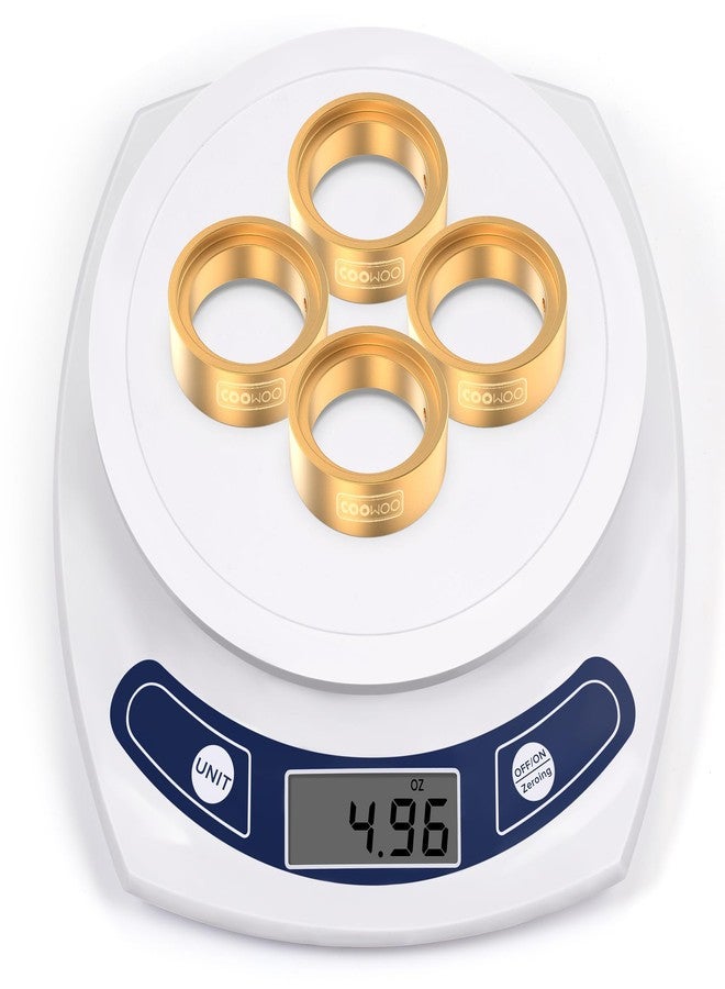 COOWOO Brass RC Wheel Rings, Internal Clamp Beadlock Rings Upgrade Parts for 1/18 TRX-4M RC Crawler Cars with 1.0” Wheels, Compatible with Stock Tires, Set of 4, Golden - Image 2