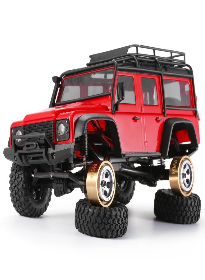 COOWOO Brass RC Wheel Rings, Internal Clamp Beadlock Rings Upgrade Parts for 1/18 TRX-4M RC Crawler Cars with 1.0” Wheels, Compatible with Stock Tires, Set of 4, Golden - Image 5