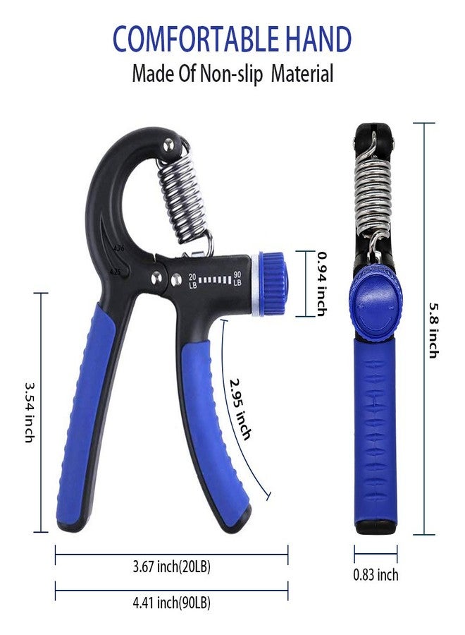 Redipo Hand Grip Strengthener - 2 Pack Forearm Exerciser Adjustable Resistance 20-90lbs Hand Squeezer for Men,Women - Grip Workout and Hand Rehabilitation blue - Image 5