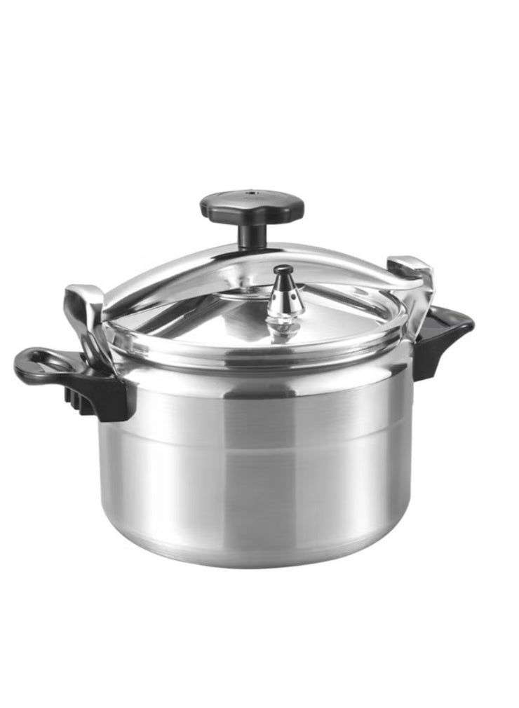 Stargold Aluminum Pressure Cooker Unique Pressure Indicator Durable Aluminum Alloy Fast And Energy Efficient Pressure Cooker With Firm Handles 7Liters Silver - Image 1
