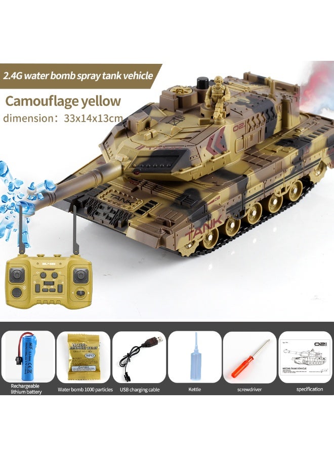 Tracked RC Military Tank with Spray Effect, 2.4GHz Remote Control, Realistic Sound, Ready to Go - Image 1