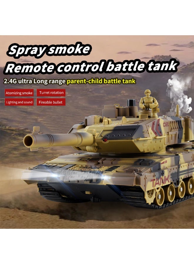 Tracked RC Military Tank with Spray Effect, 2.4GHz Remote Control, Realistic Sound, Ready to Go - Image 4