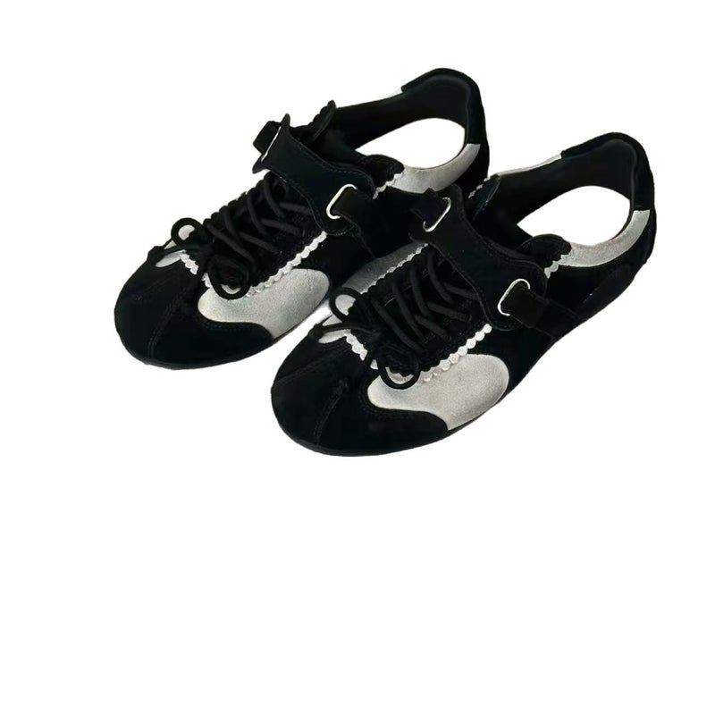 Women's Retro Color Block Low Top Sneakers with Soft Upper and Lace-up - Image 5
