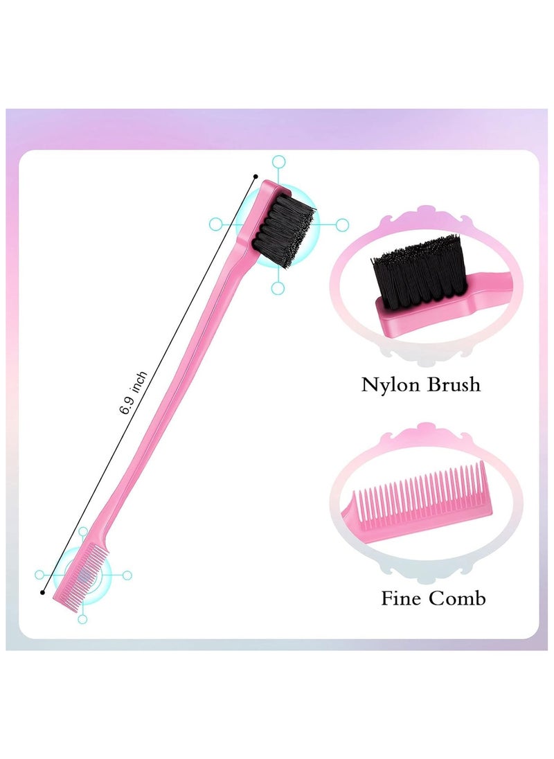 INFLUX INFLUX 3 pcs slick back hair brush set for Curly Hair-Brush with Boar Bristle for Bounce and Shine, Ideal for Hair Styling, Edge Control, and Slick Back Styles Ideal comb for women and baby hair  - Image 2