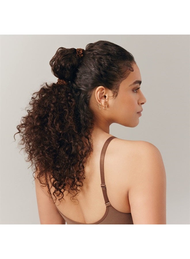 Slip Silk Skinny Scrunchies - Dark Brown - 100% Pure 22 Momme Mulberry Silk Scrunchies for Women - Hair-Friendly + Luxurious Elastic Scrunchies Set (4 Scrunchies) - Image 4