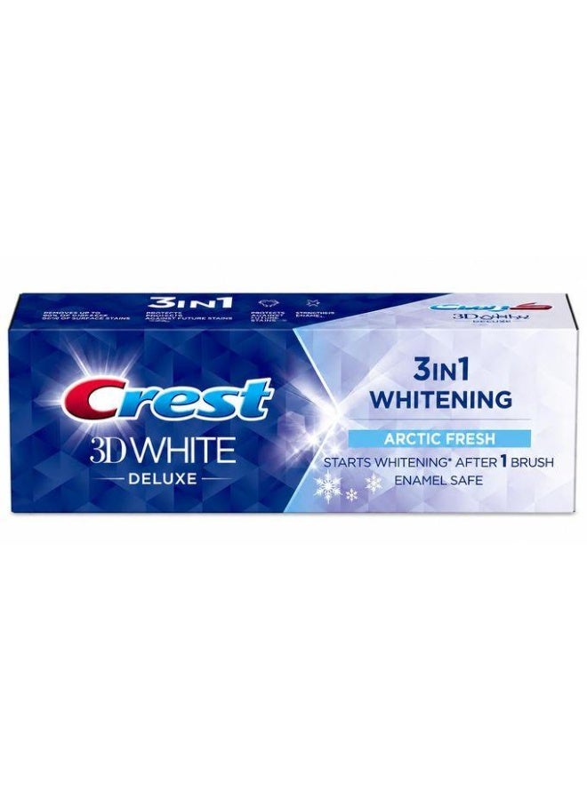 Crest معجون أسنان كريس 3D وايت 3 في 1 لتبييض الأسنان والحماية من التسوس 75 مل