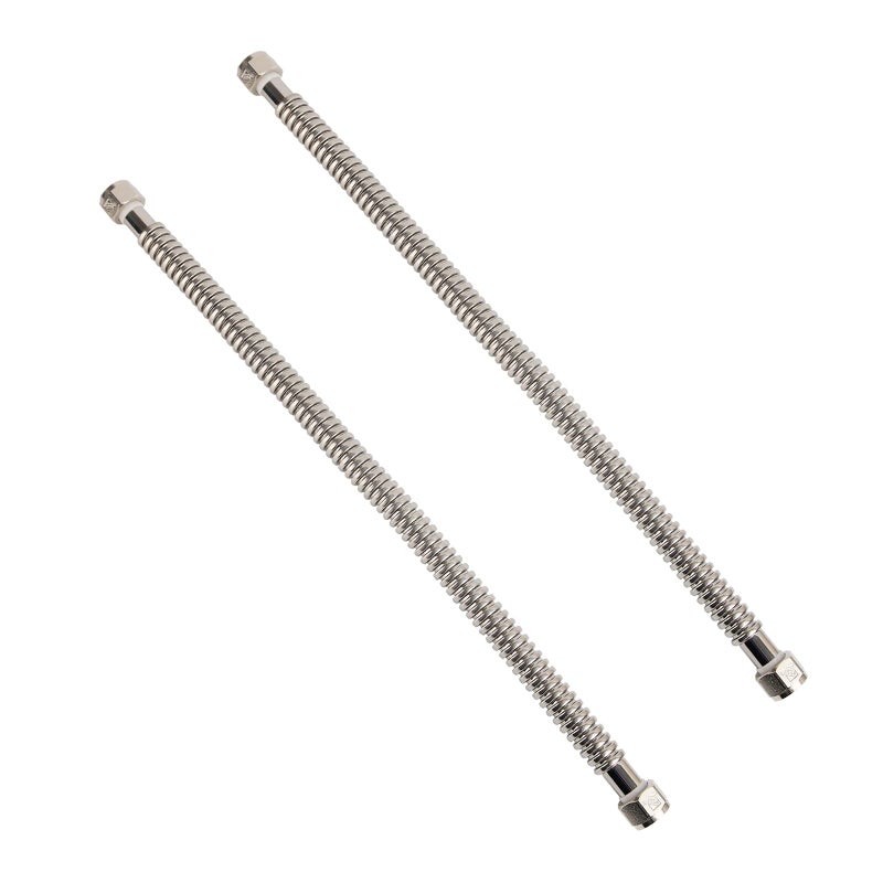 Solimeta 2 Pack Heavy Duty Durable Stainless Steel Corrugated Water Heater Connector Flexible for Water Heater Water Softener 24 Length - Image 2
