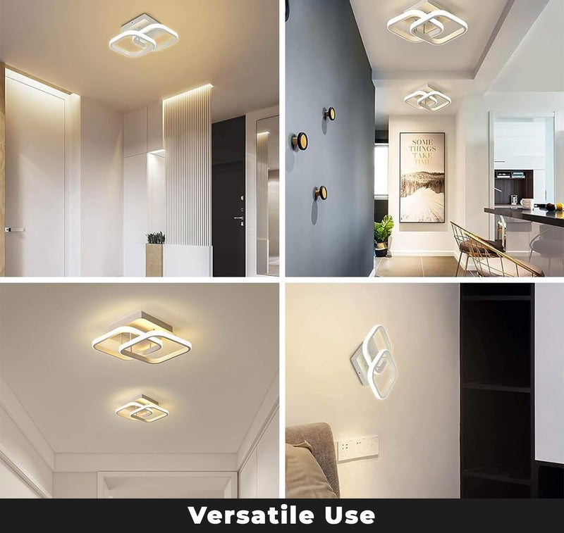 PANCA 22W Modern Ceiling LED Light with Remote Control 3 Color Mode LED Acrylic Minimalism Square Ceiling Lamps for Hall Living Room Office (2 Square LED Light) - Image 4