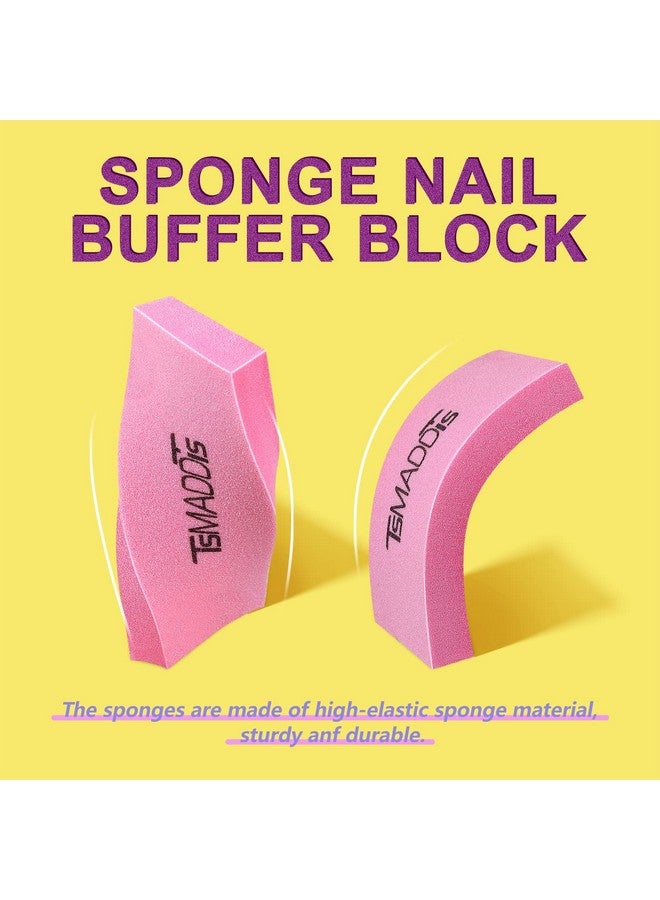 TsMADDTs Nail Files And Buffers Set With 6Pcs Rectangular Nail Buffers And 6Pcs White 100/180 Grit Nail Files Professional Nail Care Tools Kit For Women And Girls - Image 3