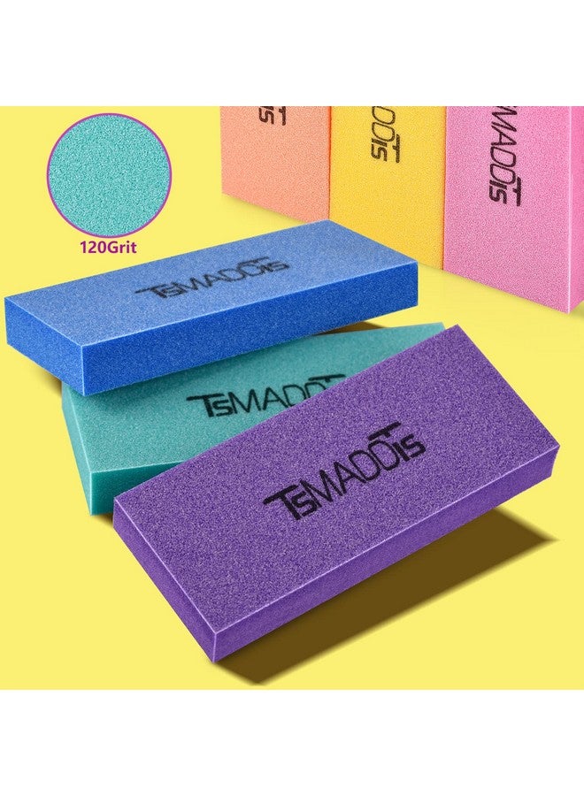 TsMADDTs Nail Files And Buffers Set With 6Pcs Rectangular Nail Buffers And 6Pcs White 100/180 Grit Nail Files Professional Nail Care Tools Kit For Women And Girls - Image 4