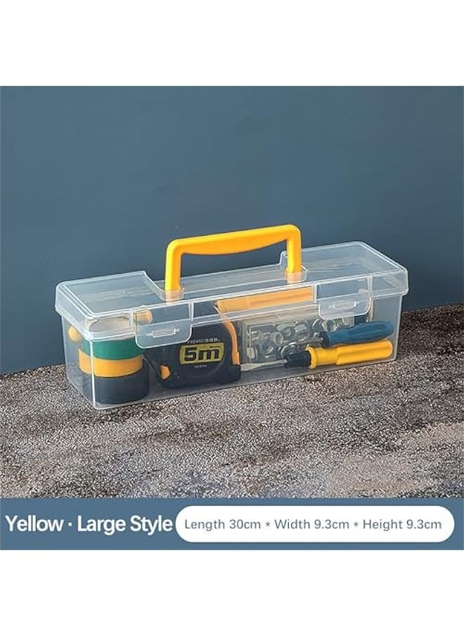 Generic Tool Box, Small Part Storage Case, Portable Multipurpose Tool Organizer, Transparent Long Plastic Storage Box, for Accessories, Nut, Bolts, Screws, Nails, Small Hardware, Organizer and Storage  - Image 2
