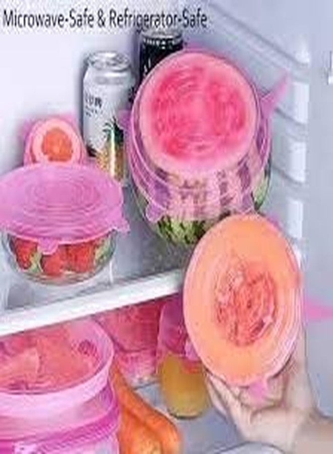 Attachh Silicone Stretch Lids, Reusable Durable Food Storage Covers for Bowls, Fit for Different Sizes & Shapes of Container, Dishwasher & Freezer Safe (Set of 6pc) - Image 3