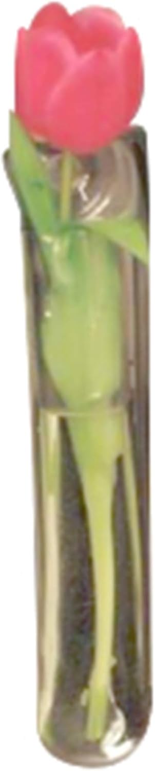 Gadjit Vinyl Window Vases Single Blossom Style  Vases Suctions to Windows and Mirrors Holds Flower Stem and Water Clear Flexible Vinyl - Image 1