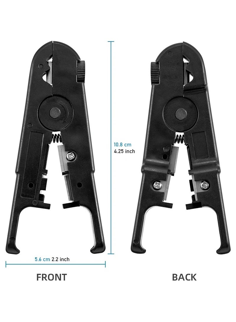 1PCS Wire Stripper with Knob Dual Purpose Network Tool for Peeling and Cutting Rotating Manual Stripper Tool Accessories - Image 5