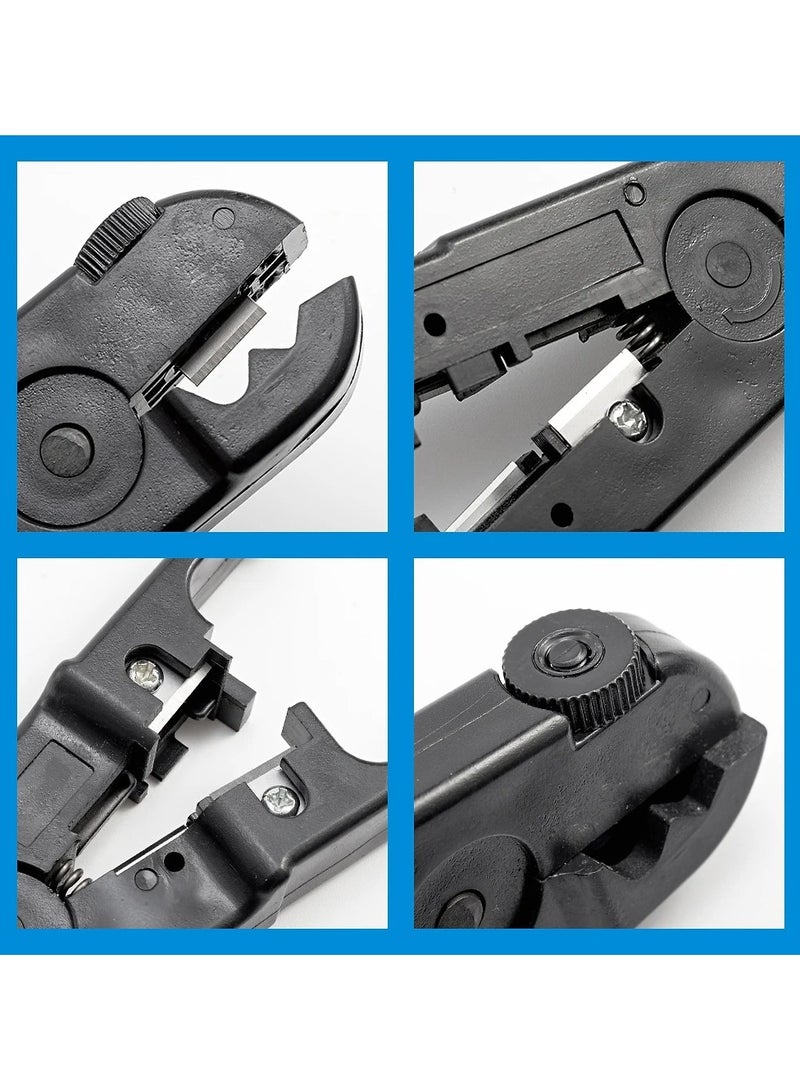 1PCS Wire Stripper with Knob Dual Purpose Network Tool for Peeling and Cutting Rotating Manual Stripper Tool Accessories - Image 2