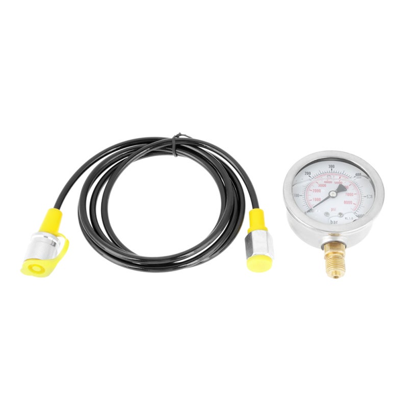 Hydraulic Hose Gauge Kit 1.56m 0-600BAR - Heat Resistant Chemical Resistant Hydraulic Pressure Test Kit for Hydraulic System Testing - Image 1