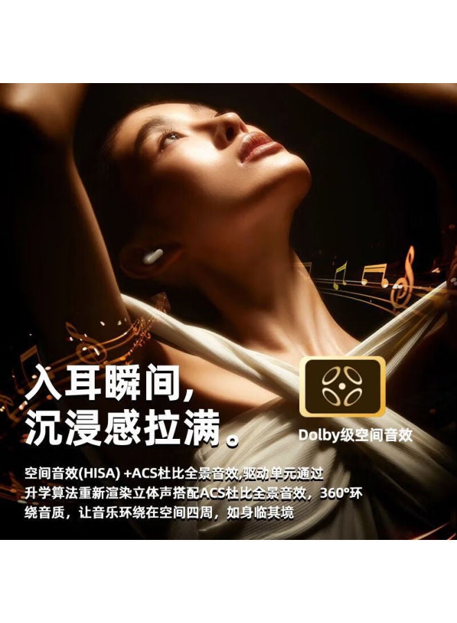 No Must Work Nobixing Pro13 Semi-in-ear Wireless Bluetooth Earphones For Running Sports With Noise Reduction High Sound Quality Long-wearing Comfortable For Xiaomi White - Image 3