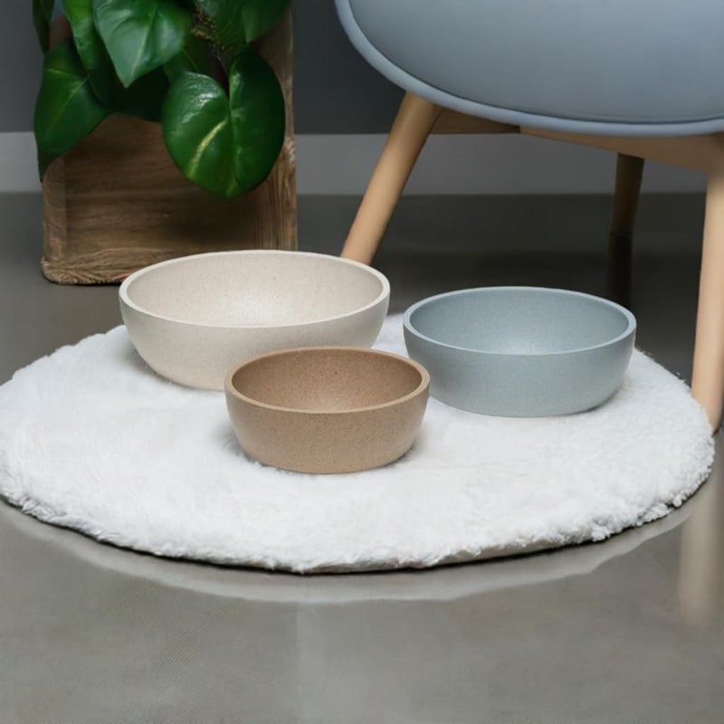 Loving Pets - Dolce Bamboo - Eco-Friendly Pet Bowls & Dishes for Dog, Cats, Puppy Food and Water Dish -Sustainable and Dishwasher Safe, Made with Real Bamboo (Small, Slate-Grey) - Image 3