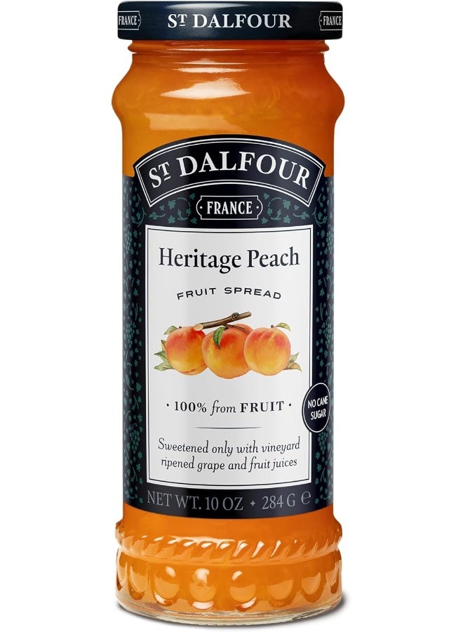 St.Dalfour St. Dalfour Heritage Peach Fruit Spread - 10oz - 100% from Fruit, No Artificial Ingredients, Non-GMO, No Cane Sugars, All Natural, Made in France - Image 1