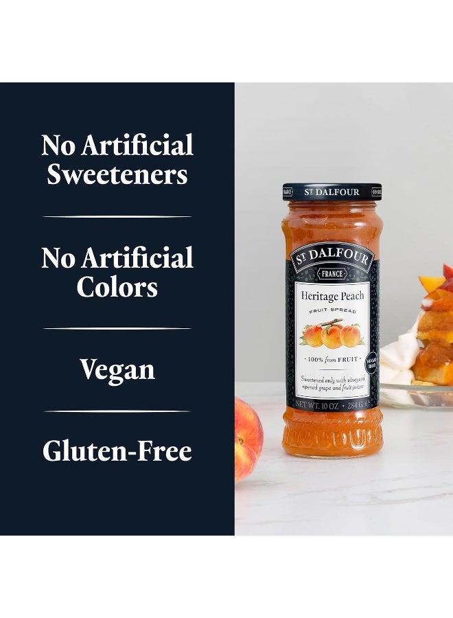St.Dalfour St. Dalfour Heritage Peach Fruit Spread - 10oz - 100% from Fruit, No Artificial Ingredients, Non-GMO, No Cane Sugars, All Natural, Made in France - Image 3