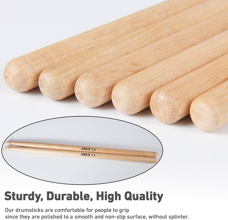 ARLX Drum sticks 5A Maple Drumsticks 4 Pair - Image 4