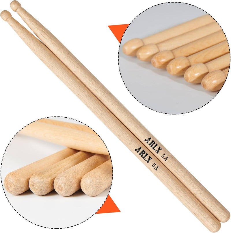 ARLX Drum sticks 5A Maple Drumsticks 4 Pair - Image 2