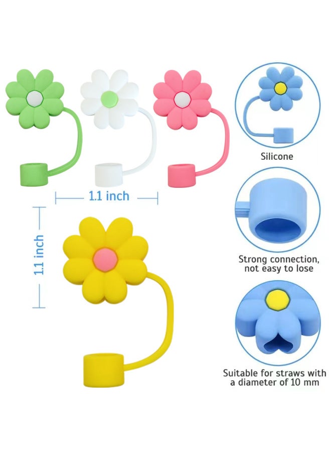 10mml Stanley Dust Cap Stanley Cup Flower Series Straw Cap Dust-proof Straw Plug Straw Sleeve-Colour:5  - Image 4