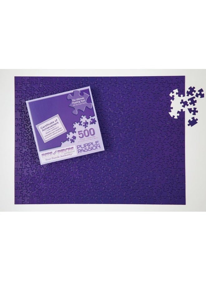 Bits and Pieces 500 Piece Jigsaw Puzzle for Adults - 18" x 24" - Purple Passion - 500 pc Impossible Puzzle Challenging Jigsaw Family Activity - Image 1
