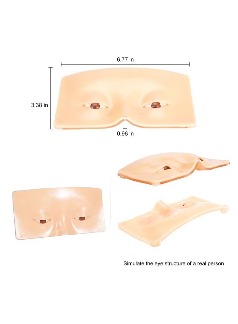 ORiTi لوحة تدريب مكياج سيليكون من ORiTi ثلاثية الأبعاد من السيليكون بيونيك لوحة عرض للمكياج للمبتدئين باللون البيج - Image 3