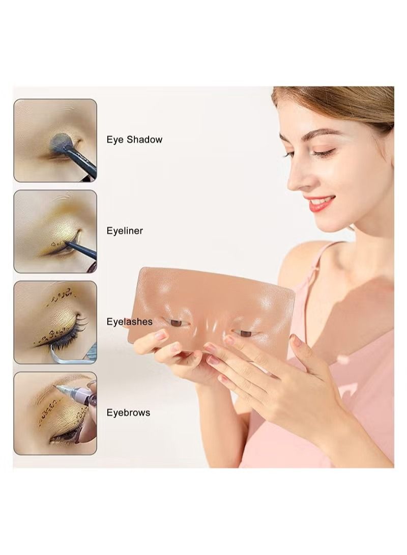 ORiTi لوحة تدريب مكياج سيليكون من ORiTi ثلاثية الأبعاد من السيليكون بيونيك لوحة عرض للمكياج للمبتدئين باللون البيج - Image 5