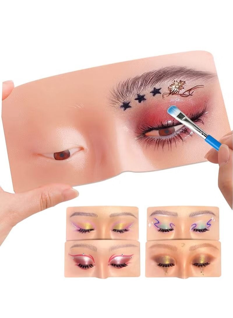 ORiTi لوحة تدريب مكياج سيليكون من ORiTi ثلاثية الأبعاد من السيليكون بيونيك لوحة عرض للمكياج للمبتدئين باللون البيج - Image 2