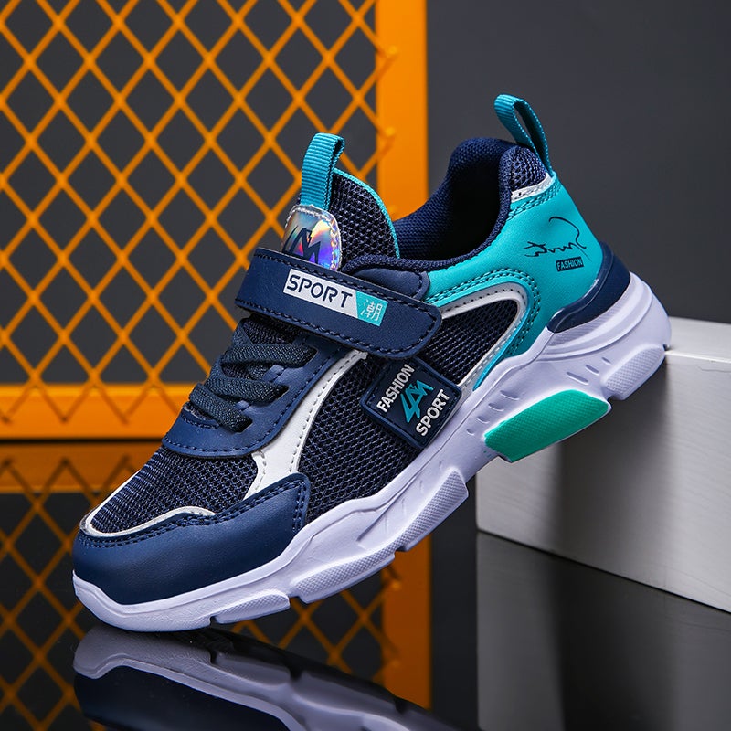 Boys' Shoes 2024 Mesh Breathable Middle And Large Children'S Casual Shoes Summer Single Mesh Hollow Children'S Sneaker - Image 1