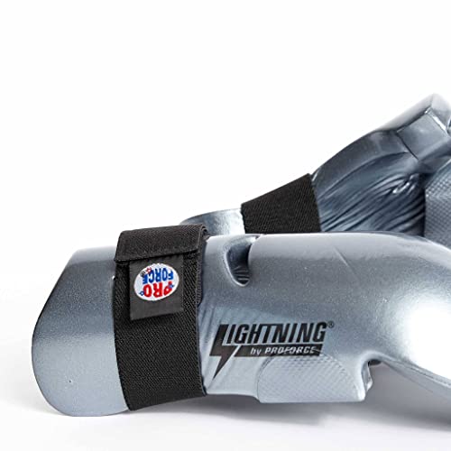 ProForce Pro Force Lightning Punches Karate Sparring Gloves (Silver, Large (Knuckle Width: 3-5/8" - 3-3/4")) - Image 3